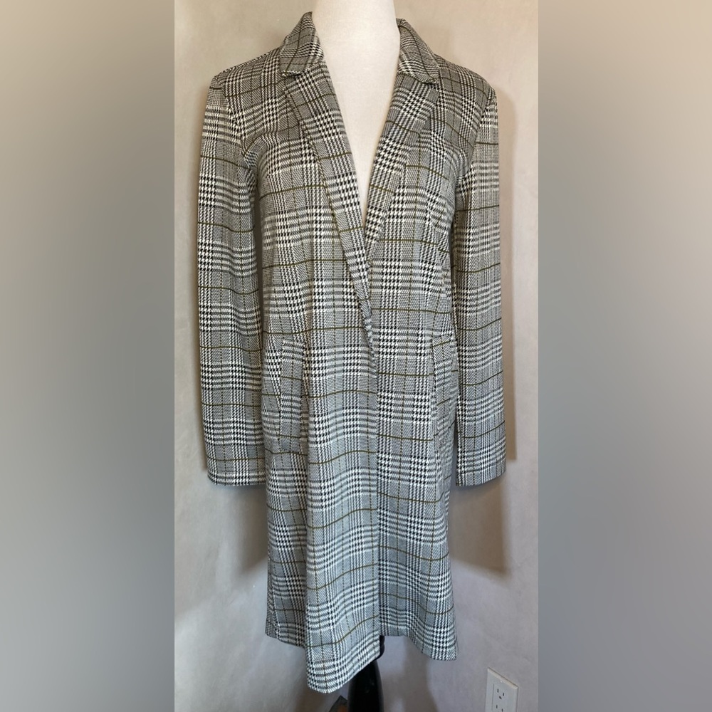 Divided by H&M Longline Plaid Blazer- Size XS